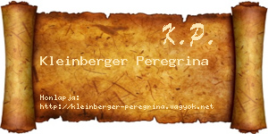 Kleinberger Peregrina névjegykártya